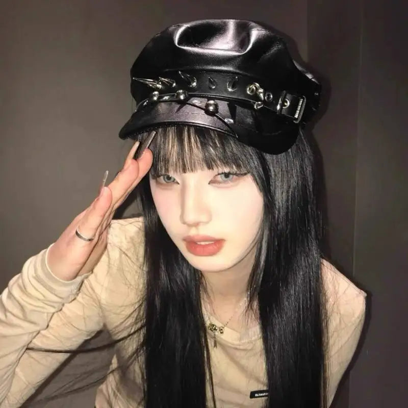 Vintage Leather Beret