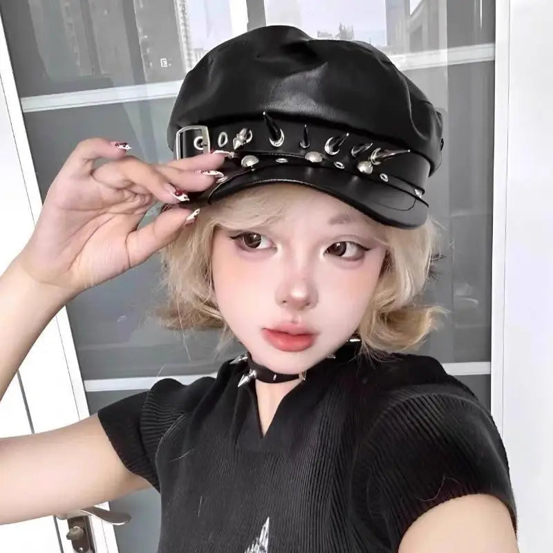 Vintage Leather Beret